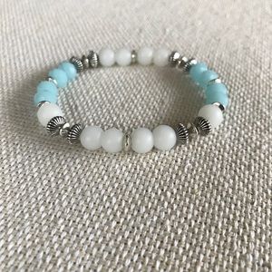 Beach Waves Matte Quartzite & Sterling Bracelet